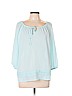 I.N. Studio 100% Polyester Teal 3/4 Sleeve Blouse Size XL (petite) - photo 1