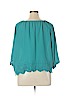Lisa International 100% Polyester Teal 3/4 Sleeve Blouse Size L (petite) - photo 2