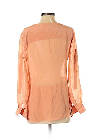BCBGMAXAZRIA Long Sleeve Silk Top (view 2)