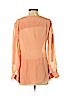 BCBGMAXAZRIA 100% Silk Orange Long Sleeve Silk Top Size S - photo 2