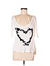Romeo & Juliet Couture 100% Rayon White Short Sleeve T-Shirt Size M - photo 1