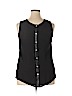 Lane Bryant 100% Polyester Black Sleeveless Blouse Size 16 - photo 2