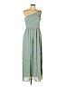 H&M 100% Polyester Green Cocktail Dress Size 12 - photo 1