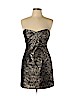 Nicole Miller 100% Polyester Gold Cocktail Dress Size L - photo 1