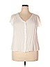 ModCloth White Short Sleeve Blouse Size 1X - photo 1