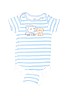 Gerber 100% Cotton Stripes Blue Short Sleeve Onesie Size 3-6 mo - photo 1