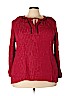 Weekend Suzanne Betro Red Long Sleeve Blouse Size 2X - photo 1