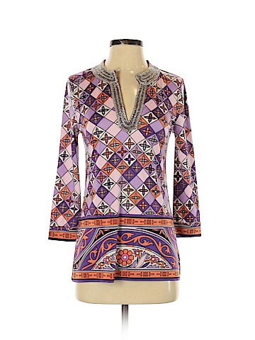 Tory Burch 3/4 Sleeve Silk Top (view 1)