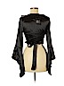 One Way 100% Polyester Black Long Sleeve Top Size 8 - photo 2