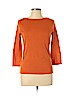 Agnona 100% Cotton Orange 3/4 Sleeve Top Size EU 46 / US 16 - photo 1