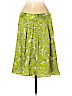 an original MILLY of New York 100% Silk Green Silk Skirt Size 6 - photo 2