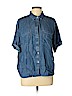 Levi's 100% Lyocell Blue Short Sleeve Button-Down Shirt Size XL - photo 1