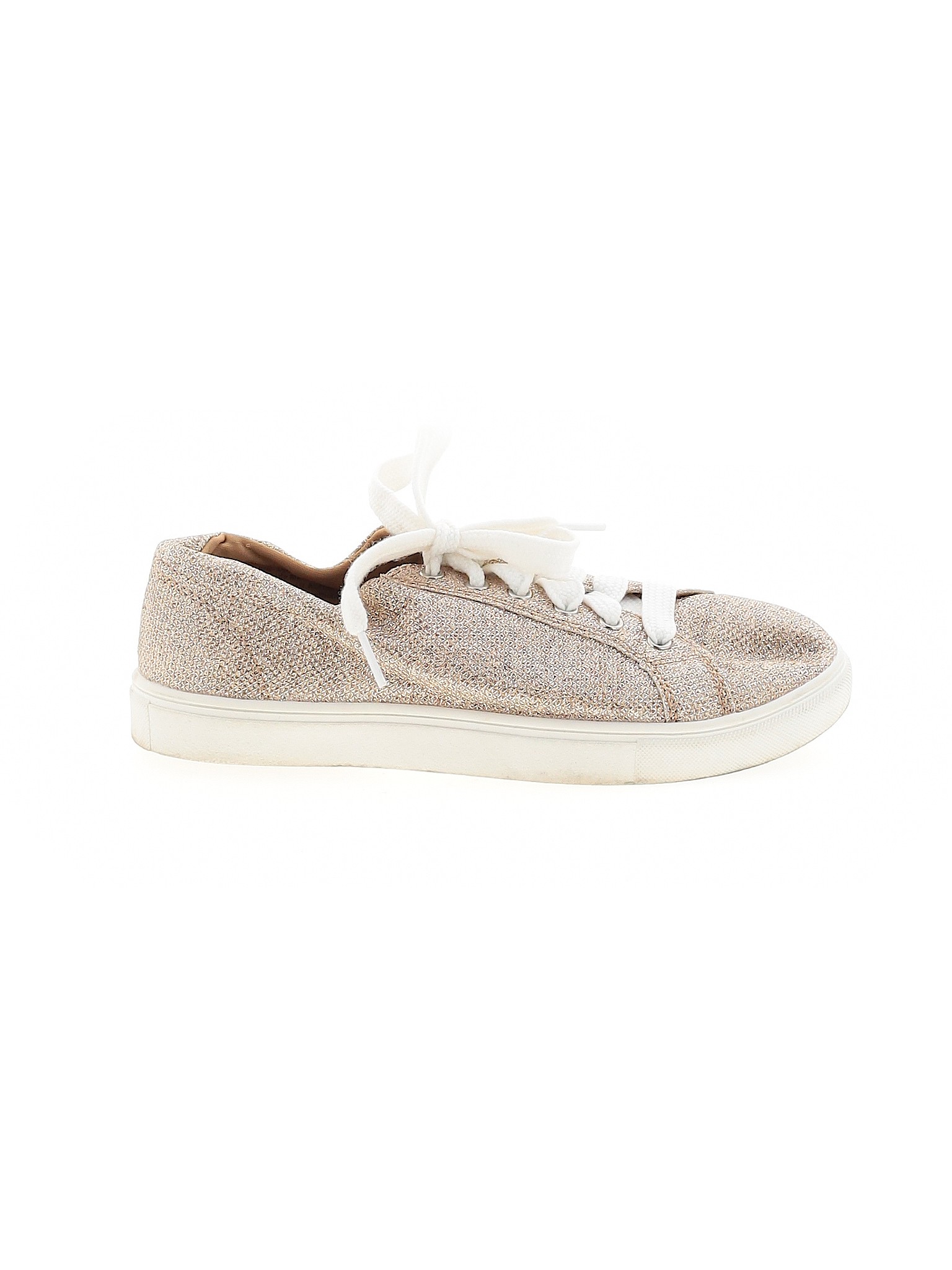 white sneakers with tan bottoms