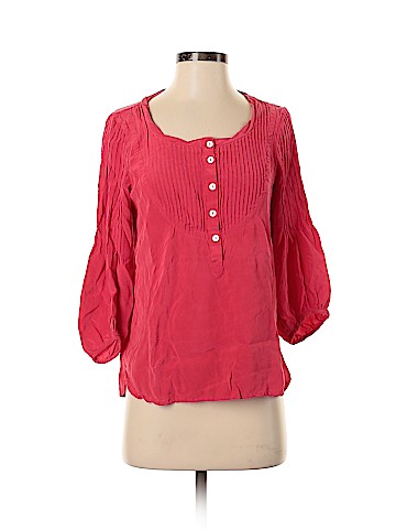 Tibi 3/4 Sleeve Silk Top (view 1)