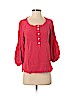 Tibi 100% Silk Pink 3/4 Sleeve Silk Top Size 2 - photo 1