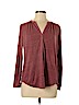 Ann Taylor LOFT Outlet Burgundy Long Sleeve Top Size M (petite) - photo 1