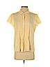 Talbots 100% Linen Yellow Short Sleeve Button-Down Shirt Size S (petite) - photo 1