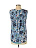Ann Taylor LOFT Outlet 100% Rayon Blue Sleeveless Blouse Size M (petite) - photo 2