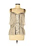 Development By Erica Davies 100% Silk Tan Sleeveless Silk Top Size 6 - photo 1