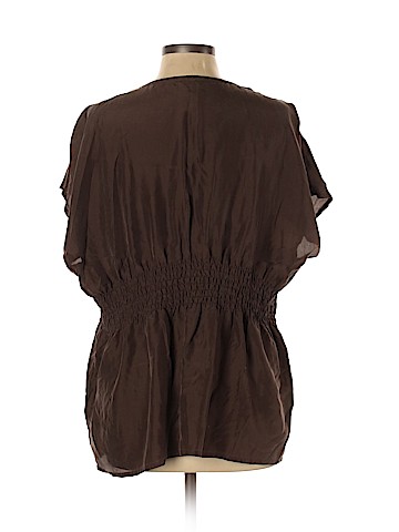 Old Navy Short Sleeve Silk Top (view 2)