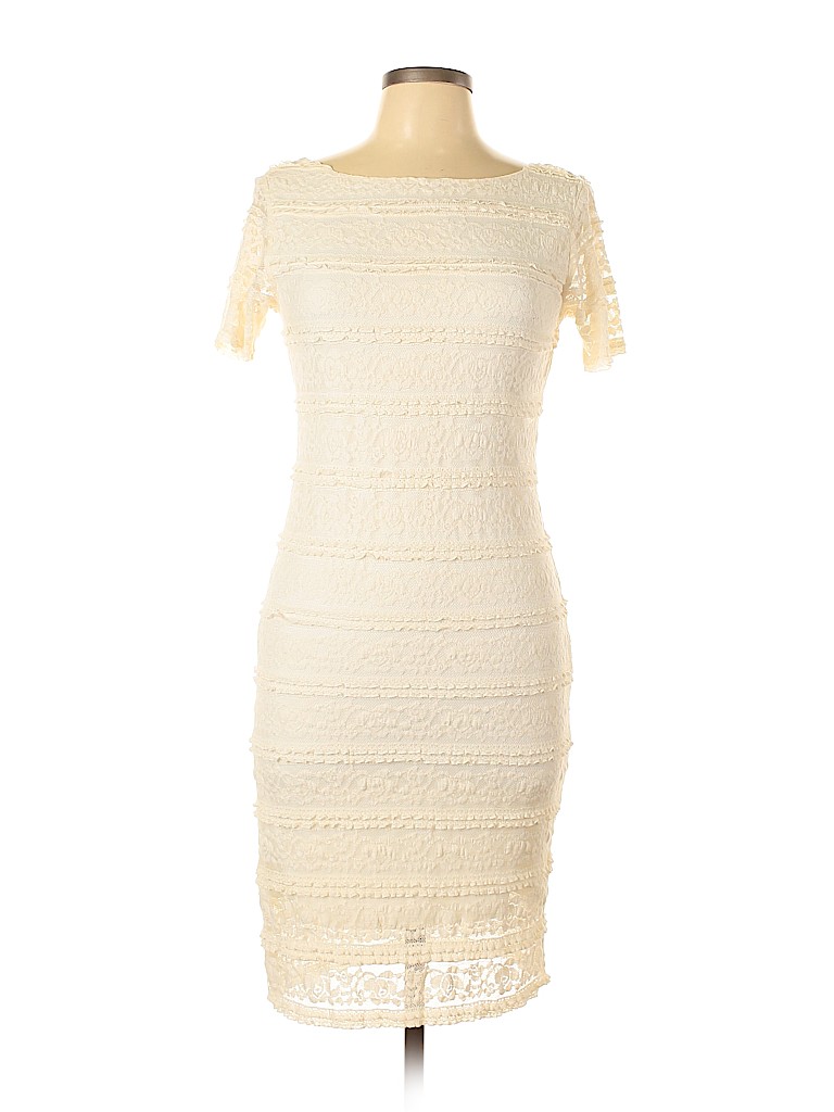 Cato Solid Ivory Cocktail Dress Size 6 - 89% off | thredUP