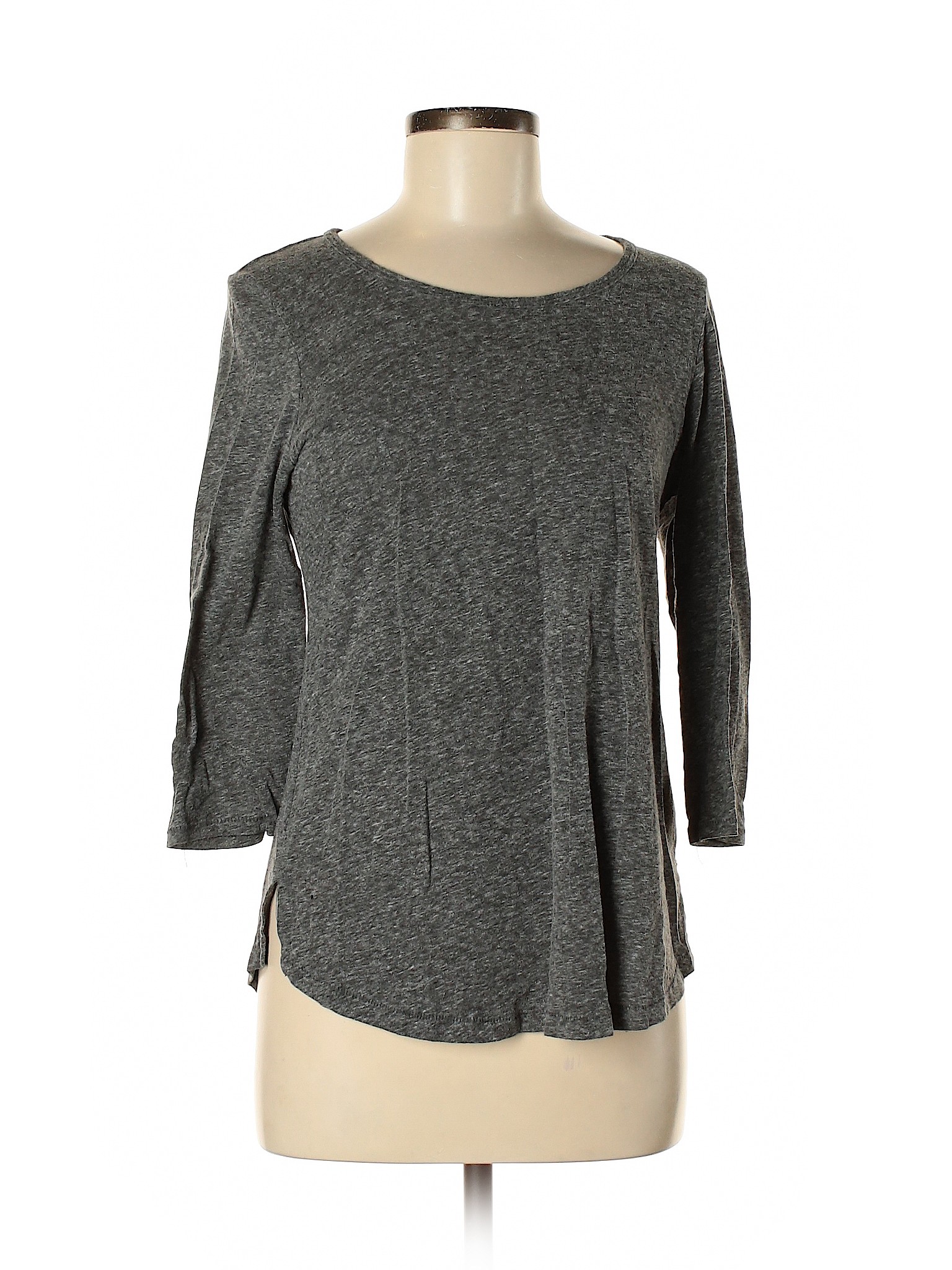 Artisan NY Women Gray 3/4 Sleeve T-Shirt M | eBay