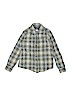 The Children's Place 100% Cotton Plaid Green Long Sleeve Button-Down Shirt Size S (kids) - photo 1