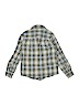 The Children's Place 100% Cotton Plaid Green Long Sleeve Button-Down Shirt Size S (kids) - photo 2