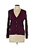 Lands' End 100% Baumwolle Purple Cardigan Size L (petite) - photo 1