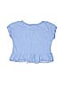 maddie Solid Blue Short Sleeve Blouse Size L (kids) - photo 2