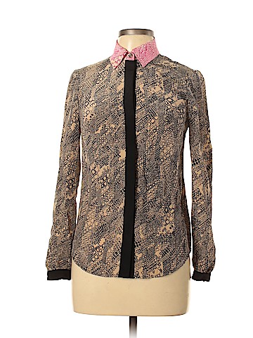 Trina Turk Long Sleeve Silk Top (view 1)