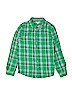 Cat & Jack 100% Cotton Plaid Green Long Sleeve Button-Down Shirt Size 12 - 14 - photo 1