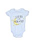 Swiggles 100% Cotton Blue Short Sleeve Onesie Size 0-3 mo - photo 1