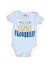 Swiggles 100% Cotton Blue Short Sleeve Onesie Size 0-3 mo - photo 1