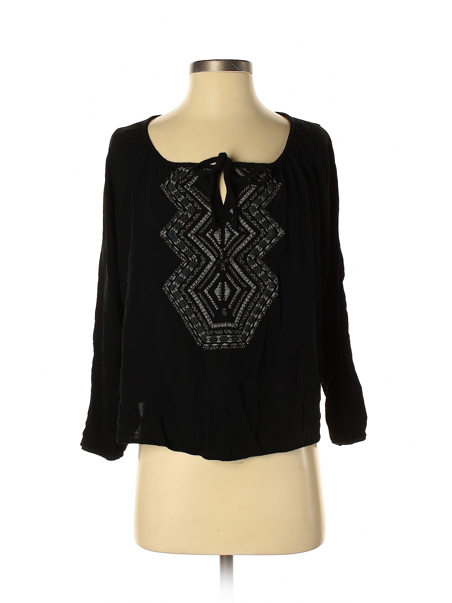 Mossimo Supply Co. Women Black Long Sleeve Blouse XS | eBay