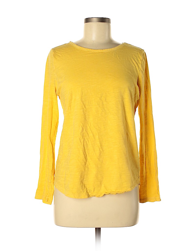 Gap 100% Cotton Solid Yellow Long Sleeve T-Shirt Size M - 87% off | thredUP