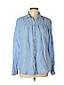 Lands' End 100% Linen Blue Long Sleeve Button-Down Shirt Size XL - photo 1
