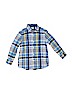 Gymboree 100% Cotton Plaid Blue Long Sleeve Button-Down Shirt Size 4 - photo 1