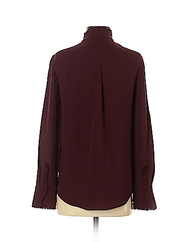 Theory Long Sleeve Silk Top (view 2)