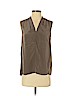 L.K. Bennett 100% Silk Brown Sleeveless Silk Top Size 4 - photo 1