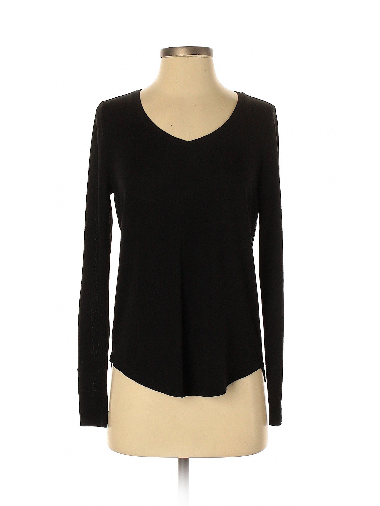 Ann Taylor LOFT Women Black Long Sleeve T-Shirt S | eBay