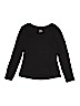 Justice Solid Black Long Sleeve T-Shirt Size 20 - photo 1