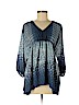 Romeo & Juliet Couture 100% Polyester Blue 3/4 Sleeve Blouse Size M - photo 1
