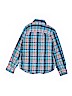 Carter's 100% Cotton Checkered-gingham Blue Long Sleeve Button-Down Shirt Size 7 - photo 2