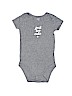 Carter's 100% Cotton Gray Short Sleeve Onesie 9-12 MO / 12 MO - photo 1