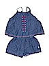 Lucky Brand 100% Cotton Solid Blue Romper Size 7 - photo 1