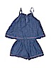 Lucky Brand 100% Cotton Solid Blue Romper Size 7 - photo 2