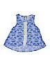 Tucker + Tate 100% Rayon Print Blue Sleeveless Blouse Size 14 - 16 - photo 1