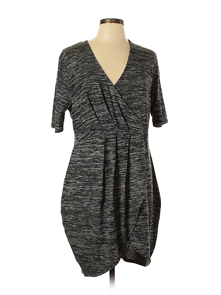 Apt. 9 Gray Casual Dress Size XL - photo 1