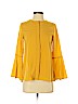 Banana Republic Factory Store 100% Polyester Yellow 3/4 Sleeve Blouse Size XXS (petite) - photo 1